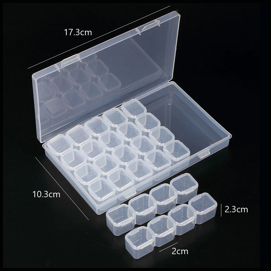 Clear Storage Box 28 Grids Sep - đánh giá và giá Art Craft Display