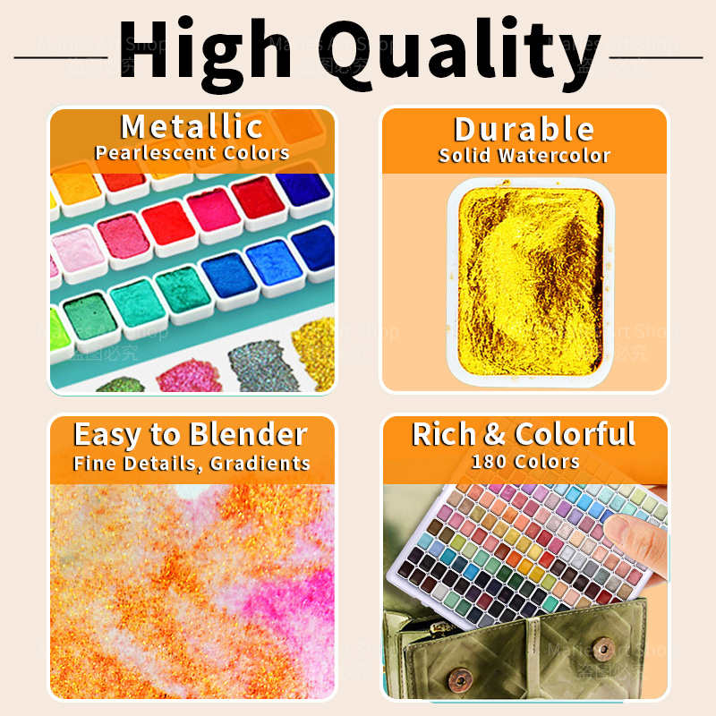 180 Colors Pearl Shimmer Water - đánh giá và giá Art Craft Blend