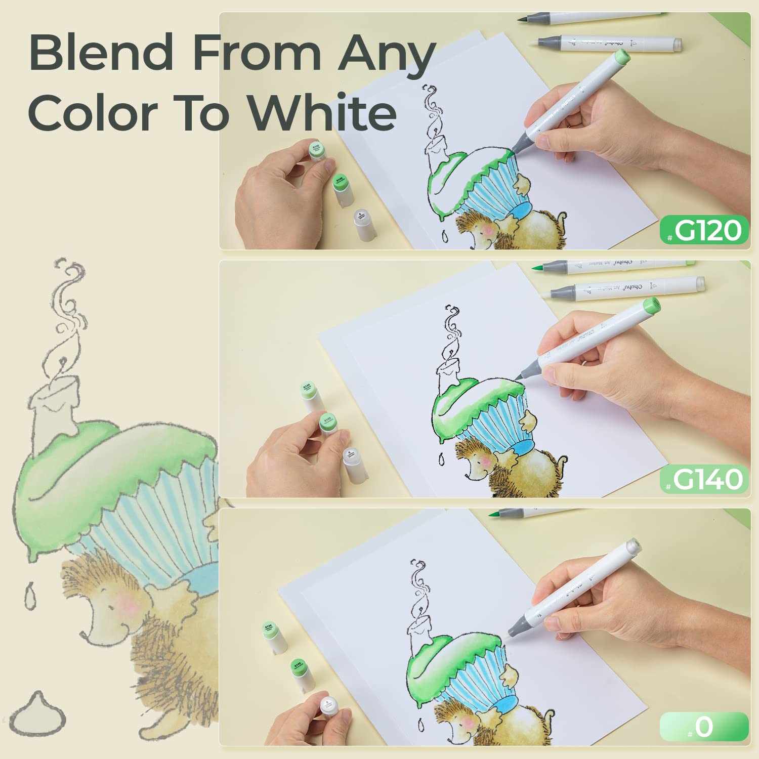 Ohuhu Honolulu Colorless Blend - đánh giá và giá Art Craft Blend