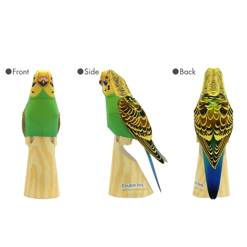 Budgerigar Parrot Bird Handmad - đánh giá và giá Art Craft Cardboard