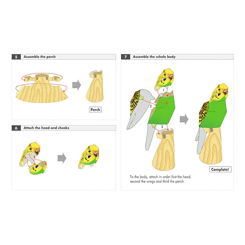 Budgerigar Parrot Bird Handmad - đánh giá và giá Art Craft Cardboard