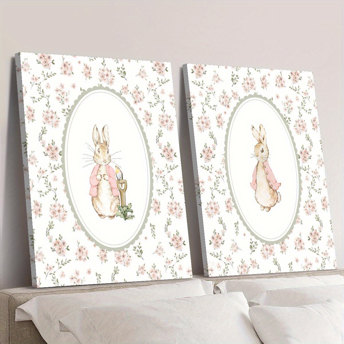 2pcs Retro Easter Rabbit Canva - đánh giá và giá Art Craft House