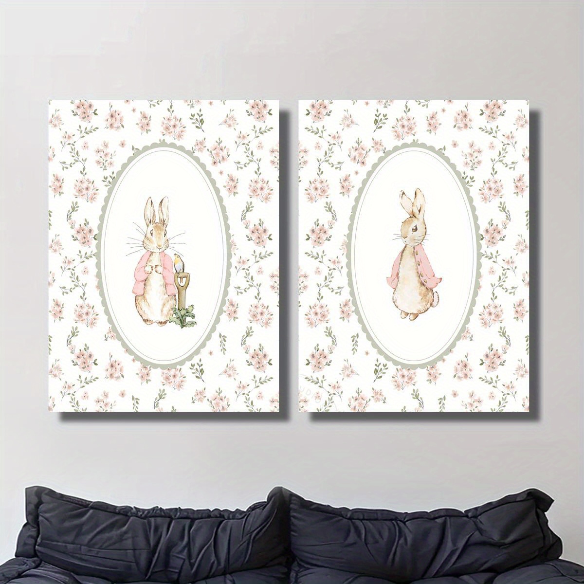 2pcs Retro Easter Rabbit Canva - đánh giá và giá Art Craft House