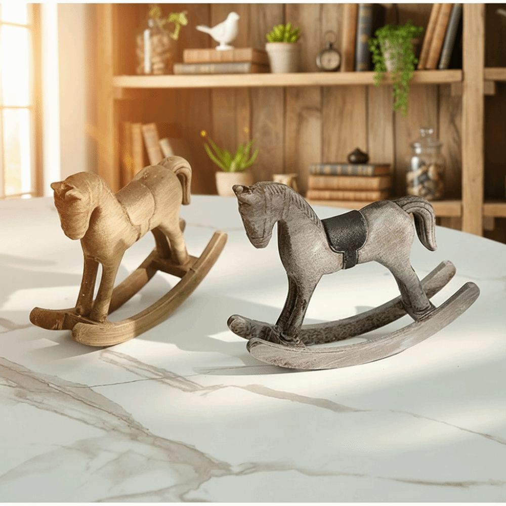 Creative Design Wooden Horse W - đánh giá và giá Art Craft Horse