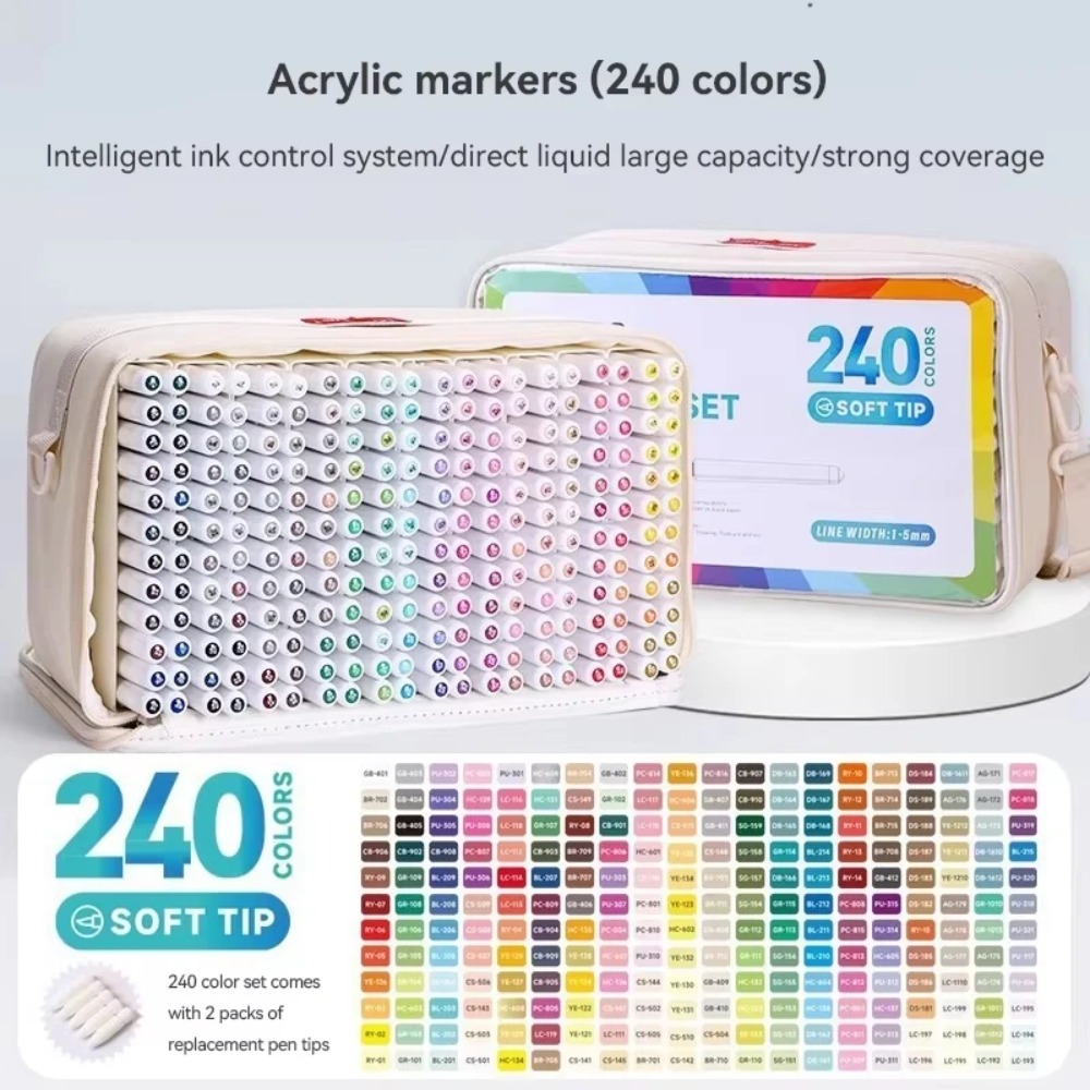 LANGUO 24-288 Colors Acrylic M - đánh giá và giá Illustration Marker Set