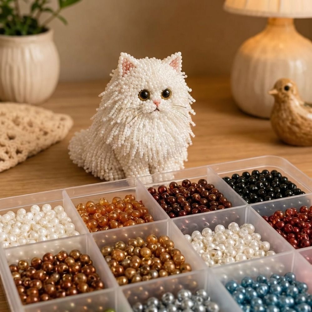 Handmade DIY Animal Bead Embro - đánh giá và giá Art Craft Cat