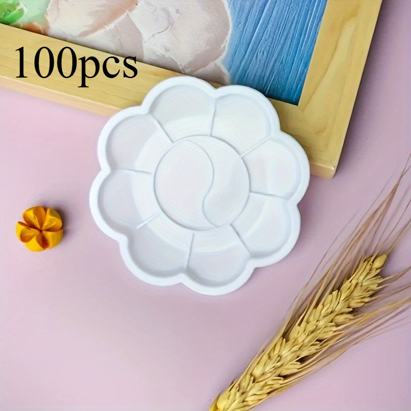 100pcs Disposable Flower Shape - đánh giá và giá Acrylic Pour Paint