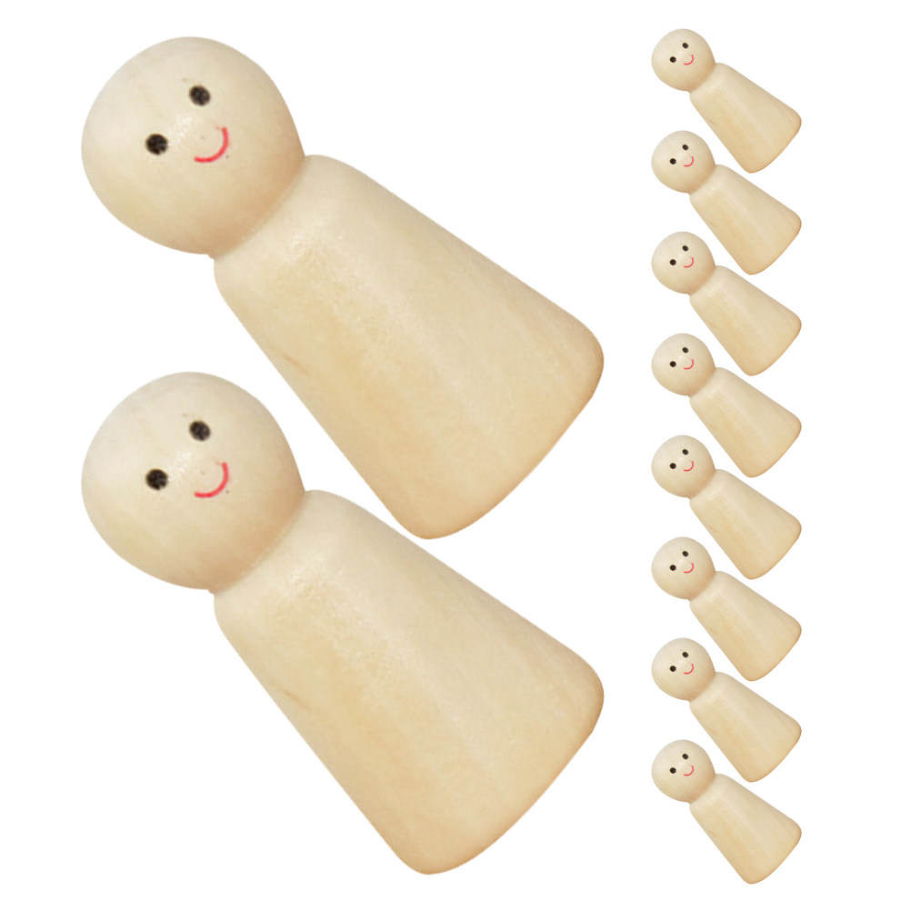 10pcs Wooden Peg Unfinished Di - đánh giá và giá Art Craft Home