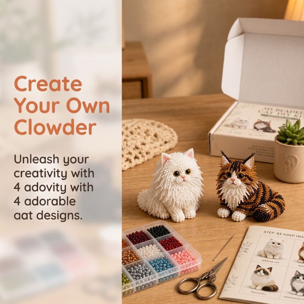 Handmade DIY Animal Bead Embro - đánh giá và giá Art Craft Cat