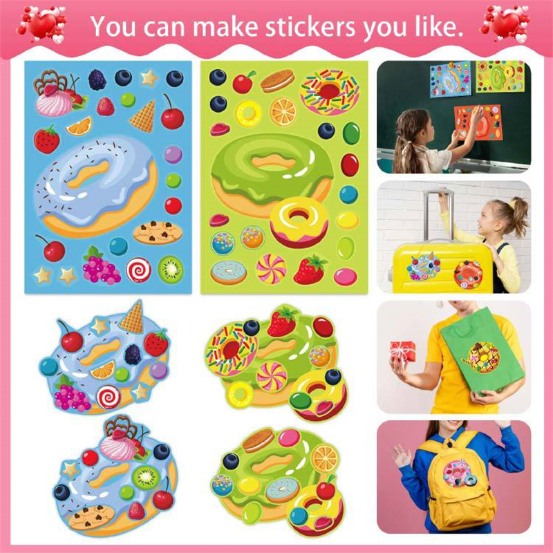 Make a Face Donut Stickers for - đánh giá và giá Art Craft 5 Year Old