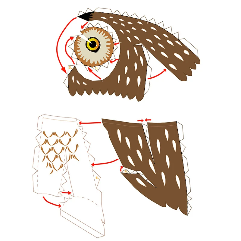 Little Owl Origami Art Mini 3D - đánh giá và giá Art Craft Cardboard