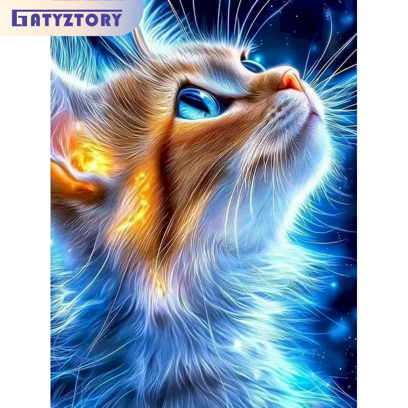 40x50cm Cat Painting By Number - đánh giá và giá Art Craft Cat