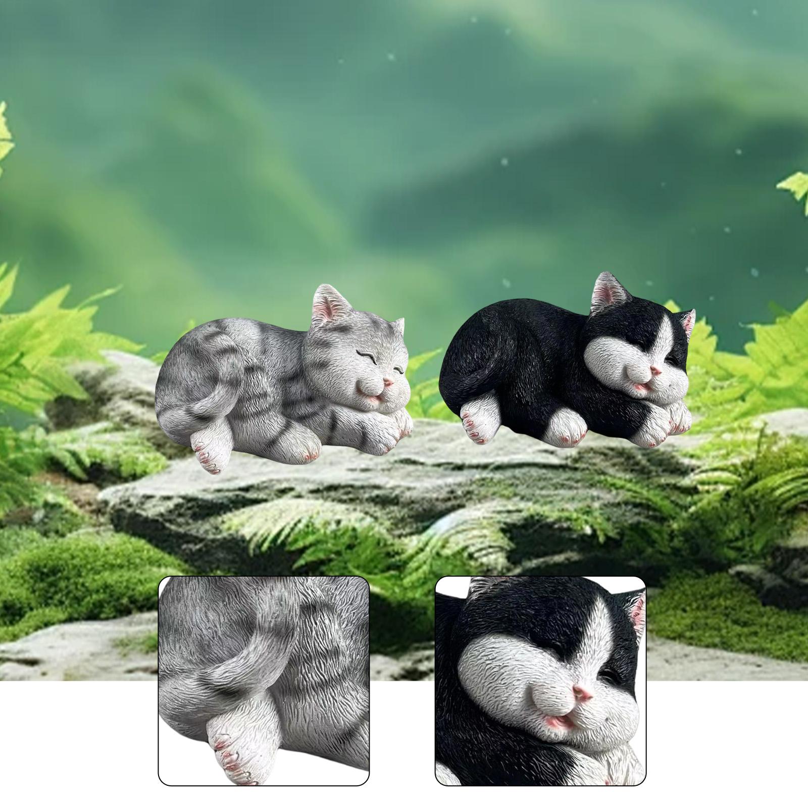 Cat Figurine Garden Statue Cre - đánh giá và giá Art Craft Cat