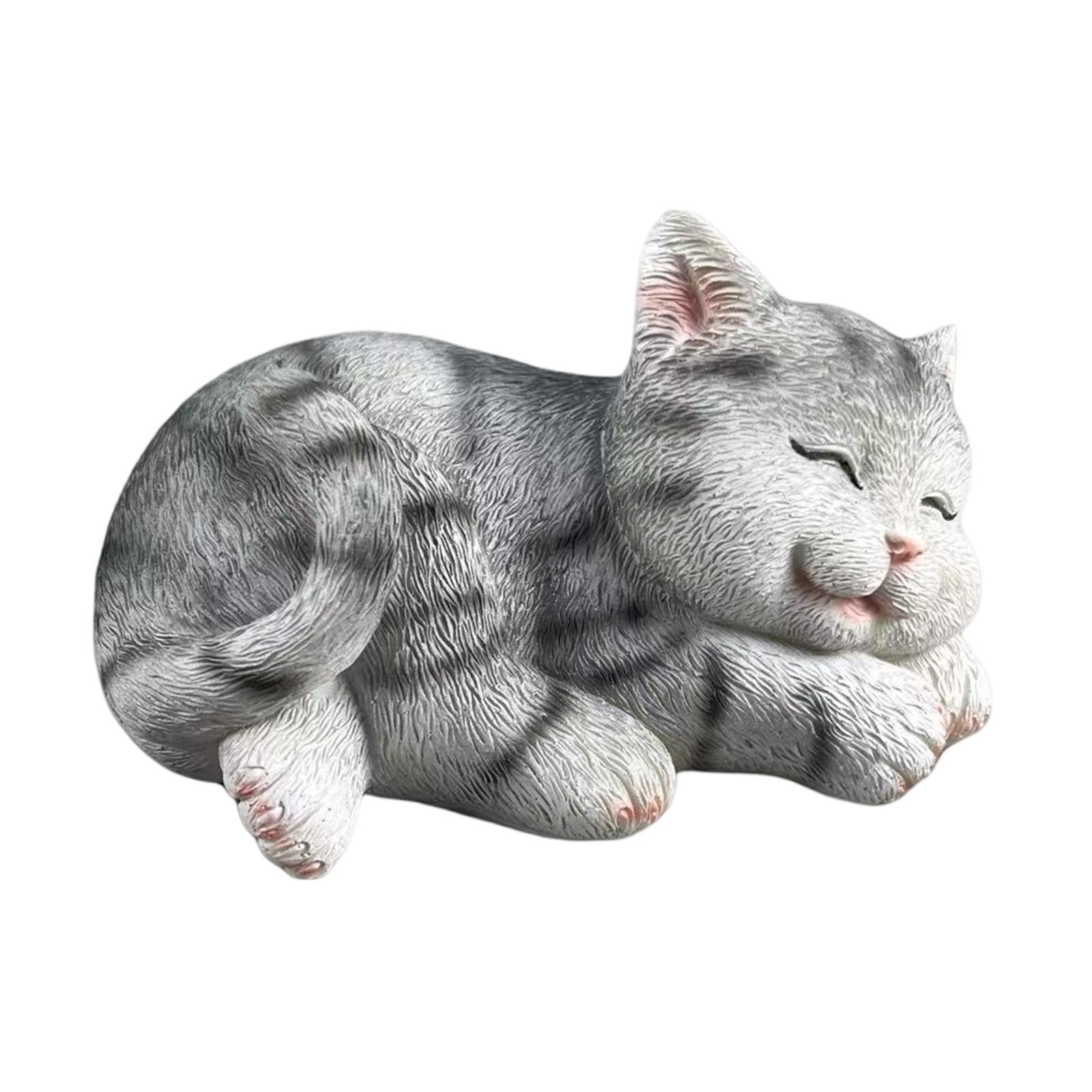 Cat Figurine Garden Statue Cre - đánh giá và giá Art Craft Cat